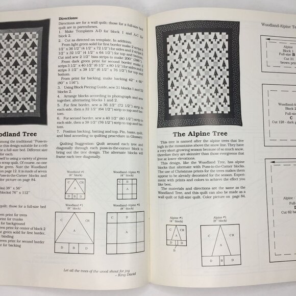Vintage 1986 Branching Out Tree Quilts Carolann Palmer Quilting Patterns Ideas - Picture 5 of 11
